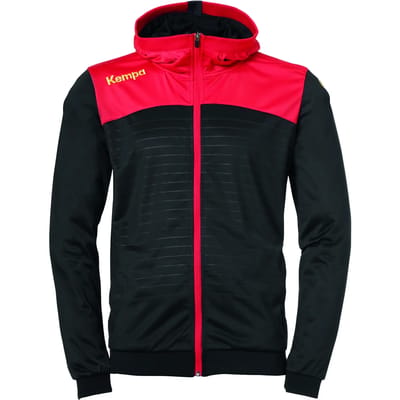 Kempa Emotion 2.0 Jas met Capuchon Kind Zwart-Rood-Geel Maat 128