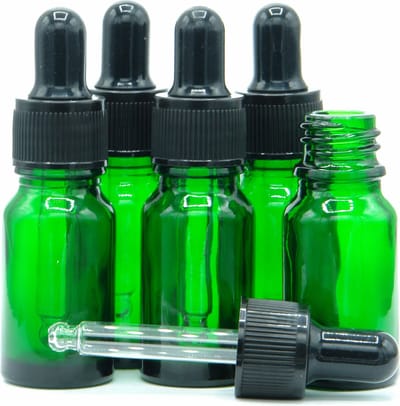 Pipetflesjes 10ml Groen 100 stuks - Glazen Groene Flesjes met Pipet - Pipetfles