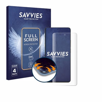 Savvies - Screenprotector voor Motorola Signature - Folie Beschermfolie transparant volledig dekking 4 Stuks
