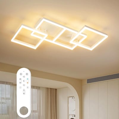 ANTENLICHT - LED Plafondlamp - Plafonniere - Modern - Binnenverlichting-Dimbaar 3 staps - Hal slaapkamer lamp 3000K-6500K - 7200LM - 75W - Met Afstandsbediening