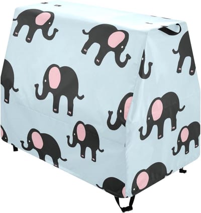 Zand Tafel Cover - Water Tafel Speelgoed - Buiten Beschermen - Anti-UV Waterdicht - 41x25x33 Inch - Zwarte Olifant