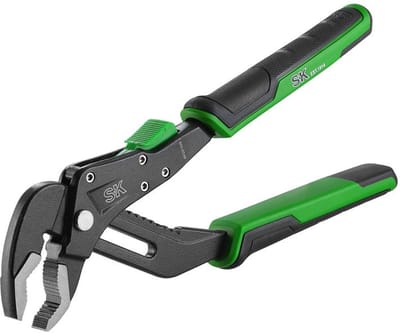 SK-Tools SK02109 – Waterpomptang – 200 mm – CR-V – Snelverstelling met Drukknop – V-bek – Antislip Handgreep