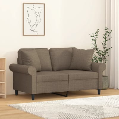 vidaXL - Sierkussens - 2 - st - 40x40 - cm - stof - taupe