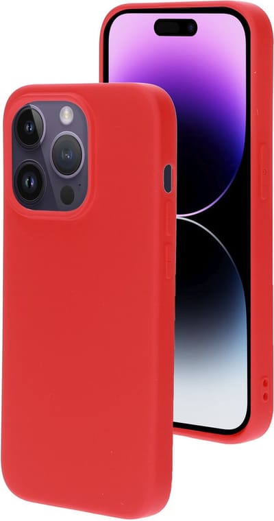 Mobiparts hoesje geschikt voor de Apple iPhone 14 Pro - Siliconen - Rood