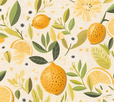 CITROENEN BEHANG | Keuken - Creme Geel Groen Wit - A.S. Création Pintwalls III