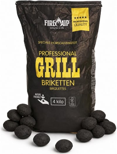 Fire-up Professional Grill briketten - 4 kilo - BBQ / Barbeque artikelen - FSC-gekeurd