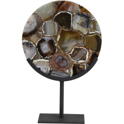 Light & Living Ornament op voet 25x11x35 cm GOUYA agaat+mat zwart