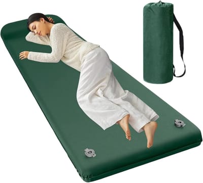 Opblaasbaar Slaapmatje - Luchtbed Kamperen - Comfortabel Slapen - Ingebouwd Kussen - 195x65x6cm - Veelkleurig