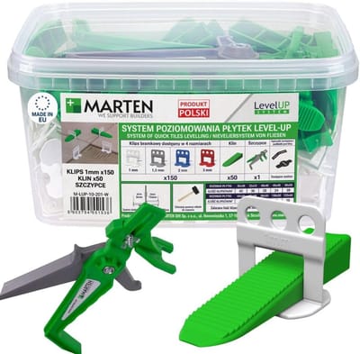 Tegel Level Systeem - Afstelklemmen Wiggen - Vlakke Vloeren Muren - Herbruikbare Componenten - 1-3 mm Voeg - Set Kleuren