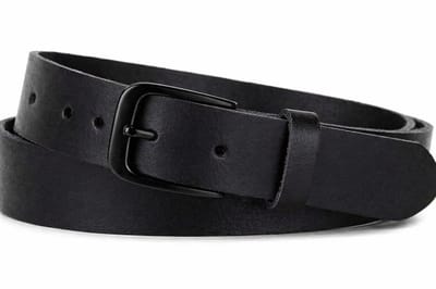 Fana Belts Nette Dames / Heren Riem Leer - Zwarte Gesp - Taillemaat 120 - Grote Maat Riem
