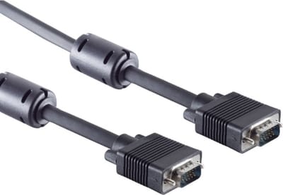 Premium VGA monitor kabel met ferriet kernen - CCS aders / zwart - 10 meter