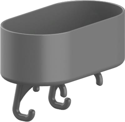 Normbau Cavere - Care Douchebakje - voor clip-on aan Cavere Care Steungreepen - 210 x 110 x 75 mm - Donkergrijs