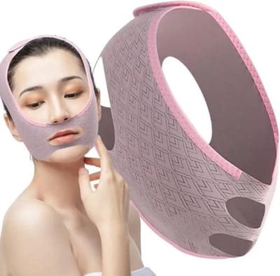 Gezicht Lift V Shaper Masker – Afslank Bandage voor Kin en Wang, Lifting Tape en Waterdichte Halsband voor Strakker Gezicht, Anti-Rimpel, Lifting Strips, Verstrakking Gezicht