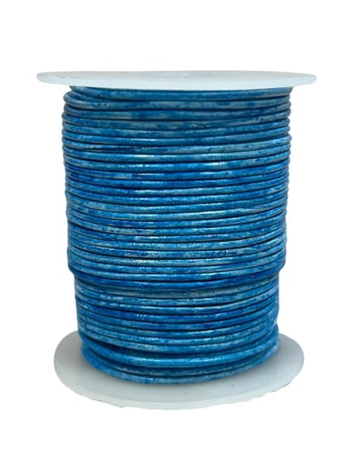 Leren koord rol 1,5mm 50m blauw