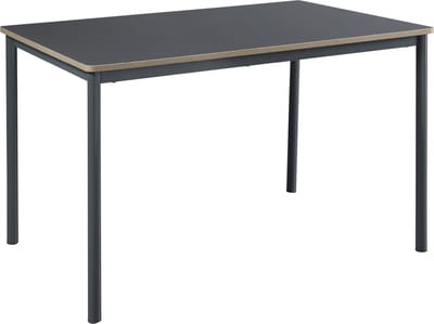 Eettafel Lindesberg 120x70x75 cm grijs eikenkleurig en zwart
