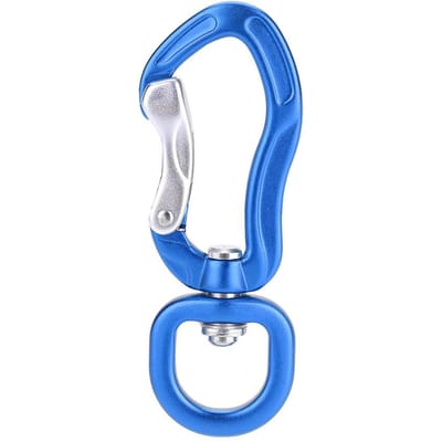 Multifunctionele Aluminiumlegering Karabiner Buiten Bergbeklimmen Veilig Sluiting D-vormige Gesp Blauw blauw