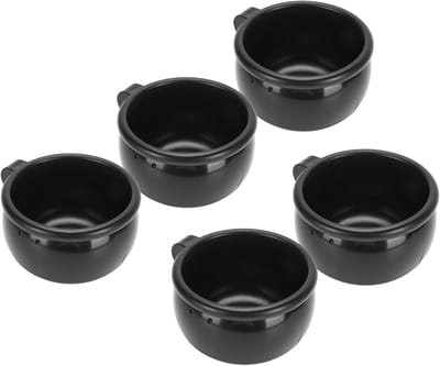 Kip Waterbakken - Gevogelte Voederbak - Pluimvee Hydrateren - Duurzame Rubber Constructie - 5 Stuks - Zwart