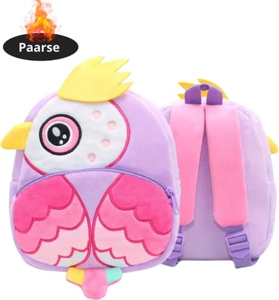 Livano Kinder Rugzak - Jongen - Meisje - Schooltas - Backpack - Paarse Uil