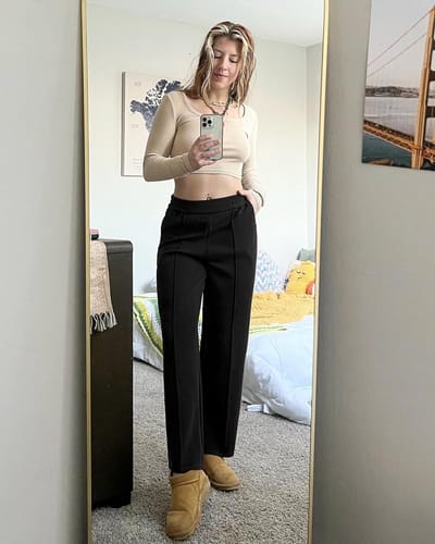 Dames Hoge Taille Yoga Broek met Wijde Pijpen, Stretch, Casual en Met Zakken voor Comfortabel Gebruik