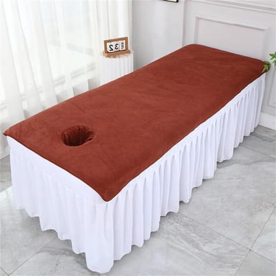 Hoes voor massagebed - Spa tafelhoes Massagetafel laken - Bescherming en comfort - Met gezichtsgat - 80 x 190 cm