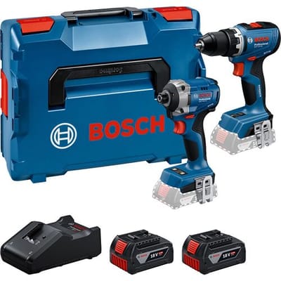 Bosch Professional 18V Toolkit - Gereedschap Combiset - GSR 18V-65 + GDR 18V-215 + 2x GBA 18V 5.0 Ah + GAL 18V-40 lader