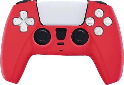 Controller Skin Geschikt voor: Playstation 5 / PS5 Silicone Hoes - Accessoires - Cover - Hoesje - Siliconen skin case - TP5-0512 Rood
