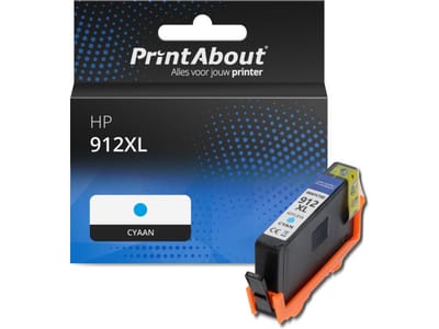 PrintAbout huismerk Inktcartridge 912XL (3YL81AE) Cyaan Hoge capaciteit Geschikt voor HP
