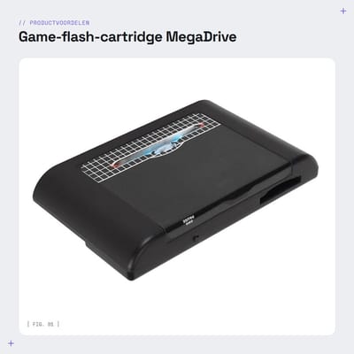 Dailygoods- Game-Flash-Cartridge voor MegaDrive - Ondersteunt micro-geheugenkaart tot 32 GB - Speelcassette - ABS - Klassieke Spellen - Automatische Back-up