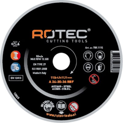 Rotec AFBRAAMSCHIJF STAAL 230X7,0X22,2MM