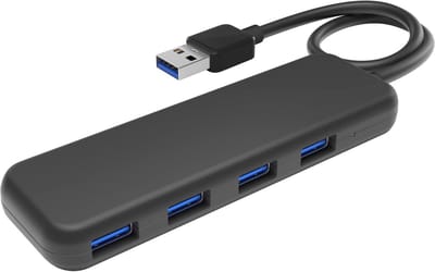 4-poort USB 3.0 hub - Ultraslim en Plug & Play