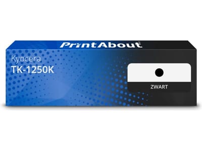 PrintAbout huismerk Toner TK-1250K Zwart Geschikt voor Kyocera
