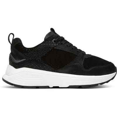 Xsensible Newport zwarte leren dames sneakers