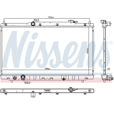 Radiator, motorkoeling NISSENS 681375