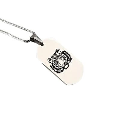 Livano Ketting - Heren - Staal - Nep zilver - Met Hanger - Tijger