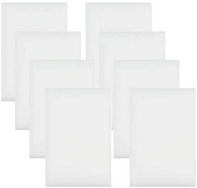 Benson Wonderspons - 8x stuks - wit - 12 cm - melamine - schoonmaken met water