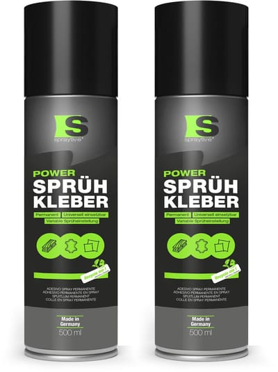 Spraytive 2x 500ml spuitlijm spraylijm sterke hechting voor textiel schuim en leer geschikt voor auto en hobby snel en gelijkmatig aan te brengen