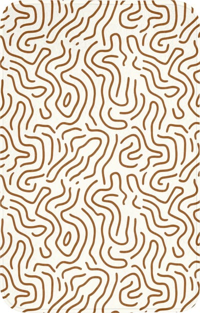 WC mat 50x80 cm - Antislip - Minimalistisch - Patroon - Terracotta - Toiletmat - Vloermat - Douchemat - Toilet tapijt - Toiletmatten