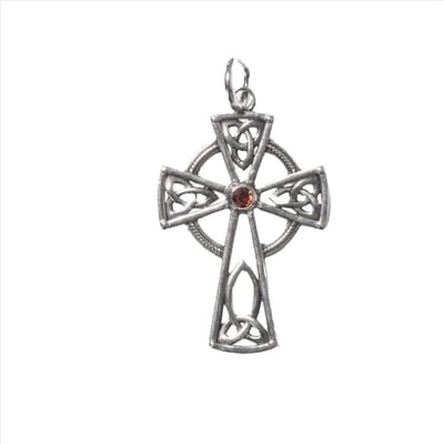 Zilveren keltisch kruis met zirkonia(K459)