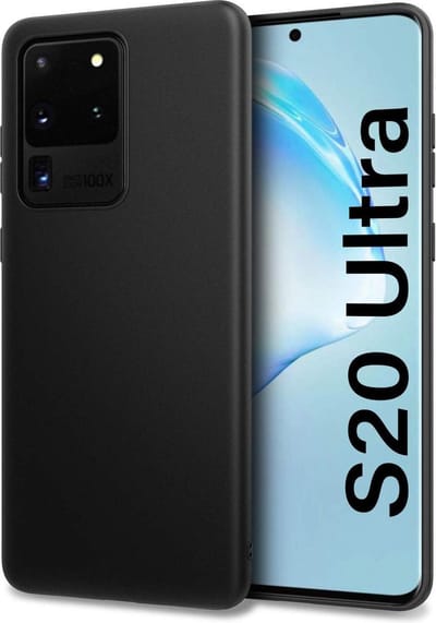 Hoesje geschikt voor Galaxy S20 Ultra Hoesje - Zwart Siliconen Back Cover - Matte Coating - EPICMOBILE