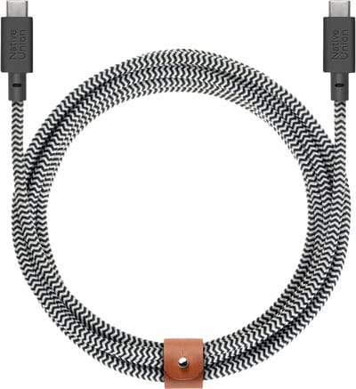 Native Union Belt Cable XL - Zebra - USB-C naar USB-C - 3M - 100W