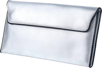 Slanke Kunstleren Dames Lange Portemonnee – Grote Capaciteit Clutch Tas – Zilver – Draagbare Vrouwelijke Geldportemonnee voor Pasjes, Contant Geld en Telefoon – Stijlvol en Functioneel