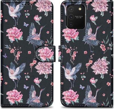 Cadorabo Hoesje geschikt voor Samsung Galaxy A91 / S10 LITE / M80s - Design Kraan & Bloemen No. 9 - Beschermhoes Case Cover met magnetische sluiting, standaardfunctie en kaartvakje