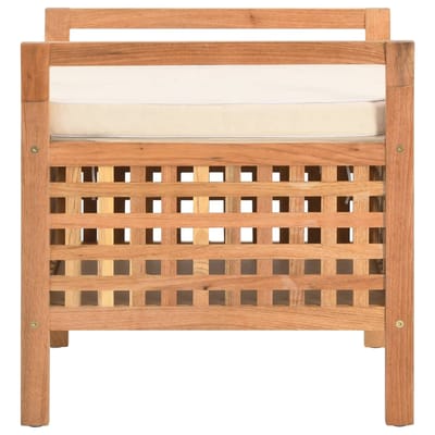 vidaXL - Opbergbankje - 49x48x49 - cm - massief - walnotenhout