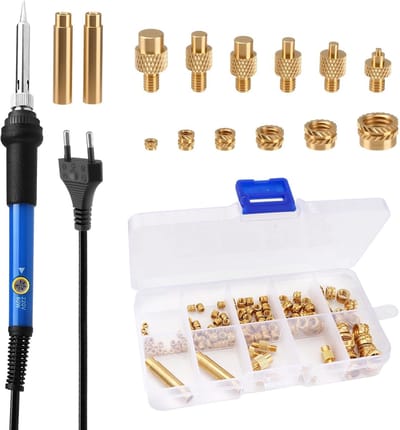 Soldeerbout Set - Reparatie Gereedschap - 3D Print Reparatie - Temperatuur Regeling - 130 Delig - Goud