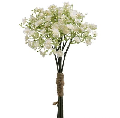 Gypsophila kunstbloemen gipskruid wit L30cm 6 stuks in een bos