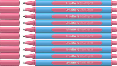Schneider balpen - Slider Edge pastel - penpunt XB - schrijfkleur pastel flamingo - 10 stuks - S-152222-10