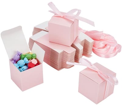 Dailygoody - Geschenkdozen - Kraftpapier - Opvouwbaar - Roze - Sieraden - Bruiloft - Snoep - Feest