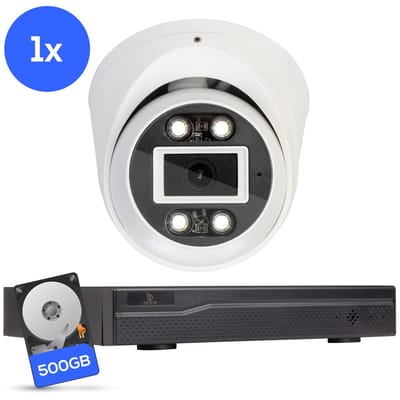 Teceye Compleet Camera Beveiliging Set met 1x POE Camera - Beveiligingscamera - Beveiligingscamera binnen - Beveiligingscamera buiten - CCTV Camera systeem - Beveiligingscamera set - Bewakingscamera set