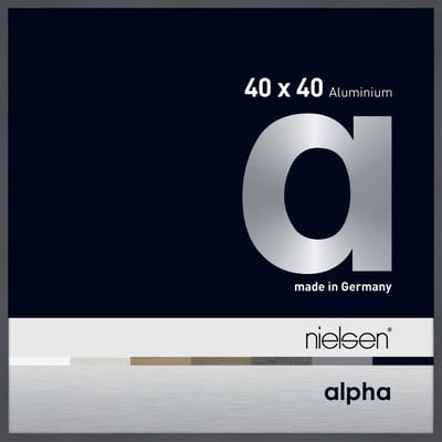 Nielsen Alpha Aluminium Wissellijst Glossy Dark Grey 40x40cm