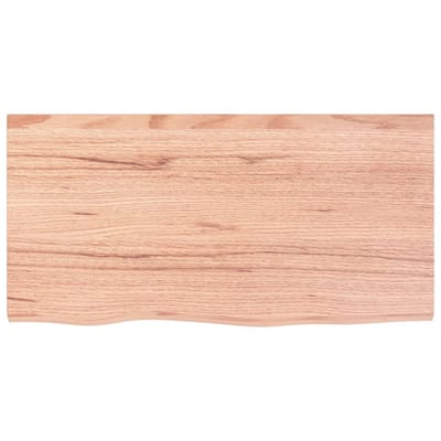 vidaXL Tafelblad 80x40x2 cm behandeld massief eikenhout lichtbruin